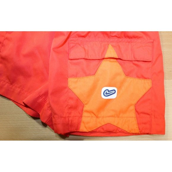Nike Basketball Training Workout Shorts Boys Small 7-8 Orange Pockets Drawstring - Picture 2 of 5